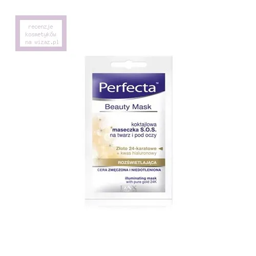 Perfecta Beauty Mask, Koktajlowa maseczka S.O.S. na twarz i pod oczy rozświetlająca