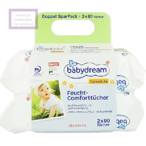 Babydream Calendula, Chusteczki nawilżane z wyciagiem z nagietka