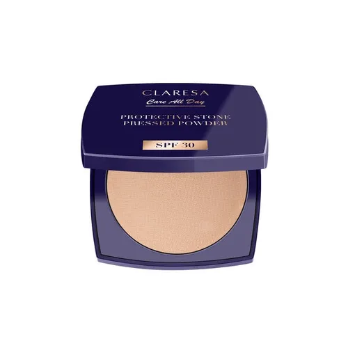 Claresa Care All Day, Protective Stone Pressed Powder SPF 30 (Utrwalający puder prasowany z filtrem SPF 30)