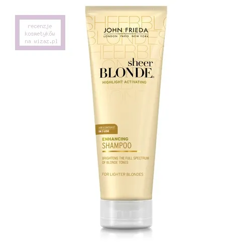 John Frieda Sheer Blonde, Highlight Activating Enhancing Schampoo, Platinum to Champagne (nowa wersja) (Szampon rozświetlający)