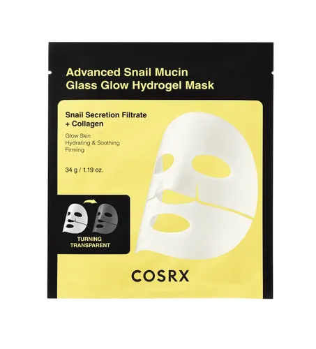Cosrx Advanced Snail Mucin, Glass Glow Hydrogel Mask (Hydrożelowa maska ze śluzem ślimaka)