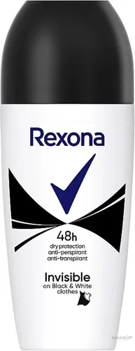 Rexona Motionsense, Invisible on Black + White Clothes, Anti-perspirant 48h Roll-on (Dezodorant w kulce) - 1