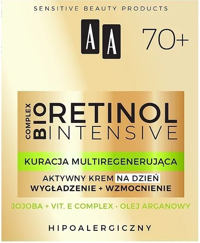 AA Complex Bio Retinol,Intensive 70+, Kuracja multiregenerująca, Aktywny krem na dzień