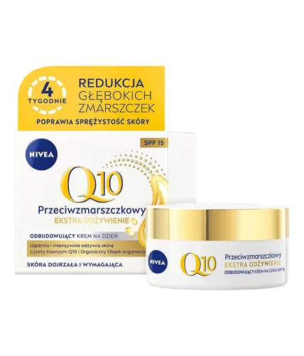 Nivea Q10 Power, Anti-wrinkle + Extra Nourishing Day Cream SPF 15 (Krem  do twarzy `Przeciwzmarszczkowy + ekstra odżywienie`) - 1