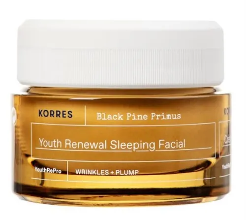 Korres Black Pine Primus, Youth Renewal Sleeping Facial (Przeciwzmarszczkowy krem do twarzy na noc)