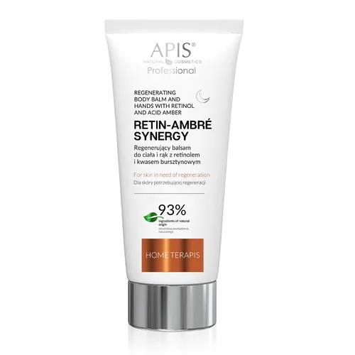 Apis Professional, Retin-Ambré Synergy, Regenerujący balsam do ciała i rąk z retinolem i kwasem bursztynowym na noc