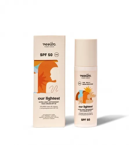 Resibo Our Lightest, Ultra Light Antioxidant Face Cream SPF 50 (Ultralekki krem do twarzy z antyoksydantami SPF 50)