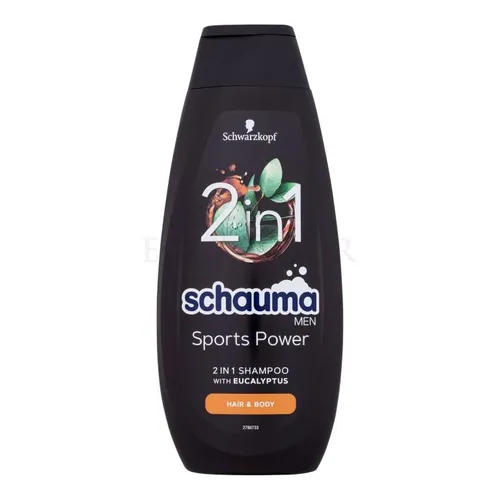 Schauma Men, Sport Power, Shampoo 2 in 1 (Wzmacniający szampon do włosów i ciała dla mężczyzn 2w1)