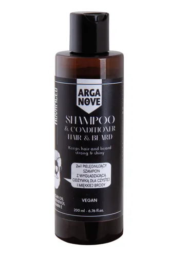 Arganove Shampoo & Conditioner Hair & Beard (2w1 Pielęgnujący szampon z wygładzającą odżywką) - 1