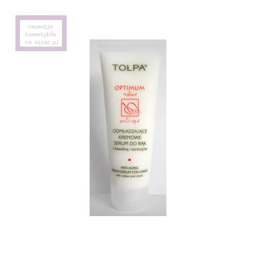 Tołpa Optimum Nature, Odmładzające kremowe serum do rąk z bawełną i koniczyną