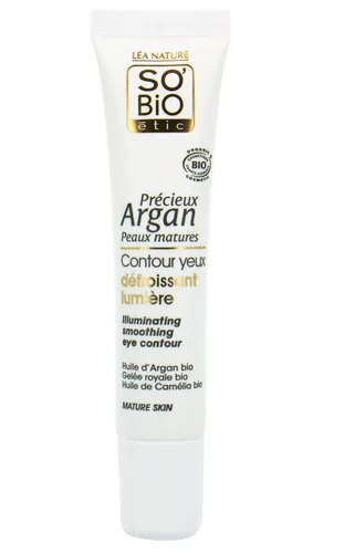 SO'BiO Etic Argan, Illuminating Smoothing Eye Contour Cream (Rozjaśniający krem pod oczy)