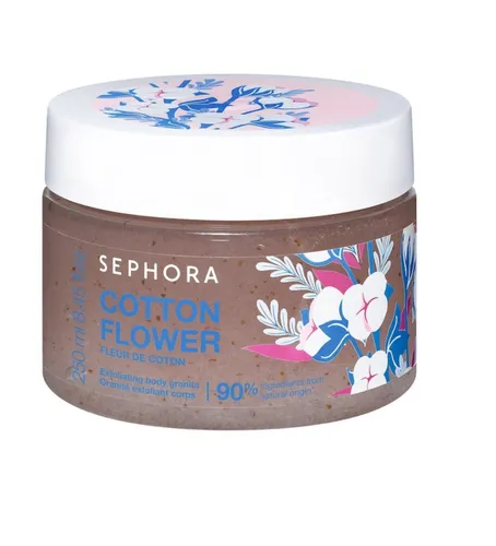 Sephora Collection, Cotton Flower, Exfoliating Body Granita (Kwiat bawełny, Peeling do ciała)