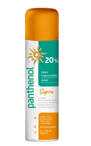 Verco Biovena Panthenol 20% Supra, Pianka wspomagająca leczenie oparzeń słonecznych i termicznych
