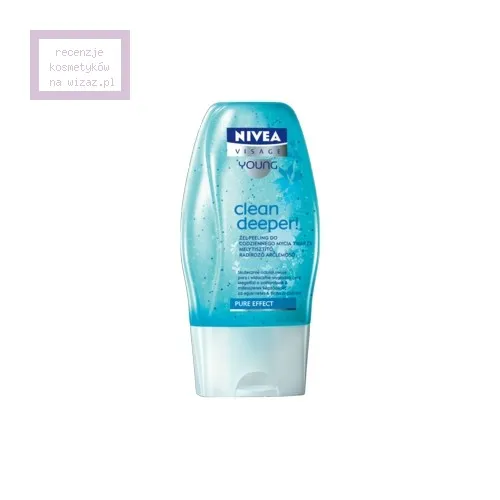 Nivea Visage Young, Pure Effect, Clean Deeper! (Żel-peeling do codziennego mycia twarzy) (stara wersja)