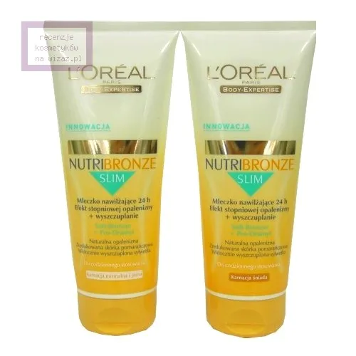 L'Oreal Paris Body Expertise, Nutri Bronze Slim, Mleczko nawilżające 24h Efekt stopniowej opalenizny + wyszczuplanie