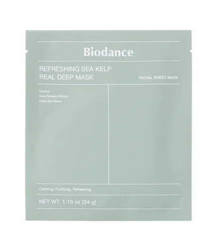 Biodance Refreshing Sea, Kelp Real Deep Mask (Kojąco-nawilżająca maska do twarzy w płachcie)