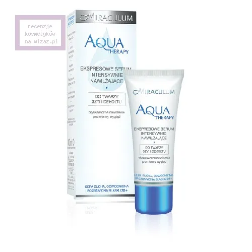 Miraculum Aqua Therapy, Serum intensywnie nawilżające ekspresowe do twarzy, szyi i dekoltu