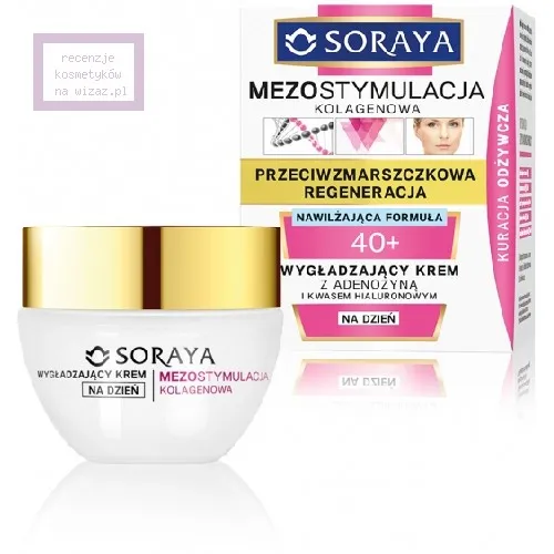 Soraya Mezostymulacja 40+, Krem wygładzający na dzień z Adenozyną i kwasem hialuronowym