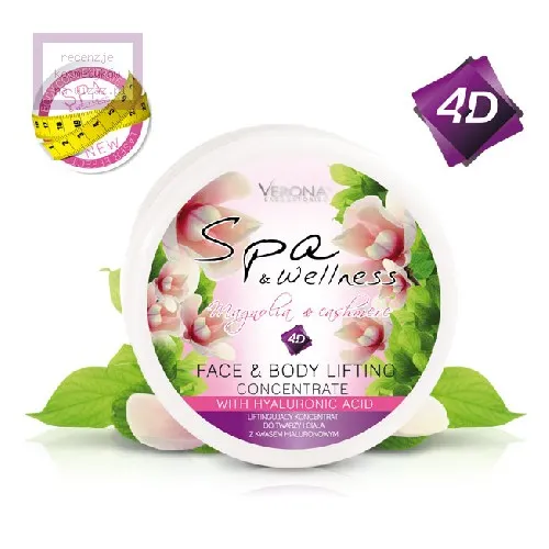 Verona Laboratories Spa & Wellness, Liftingujący koncentrat do twarzy i ciała z kwasem hialuronowym 4D
