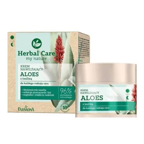 Herbal Care Krem nawilżający do każdego rodzaju cery z aloesem i inuliną