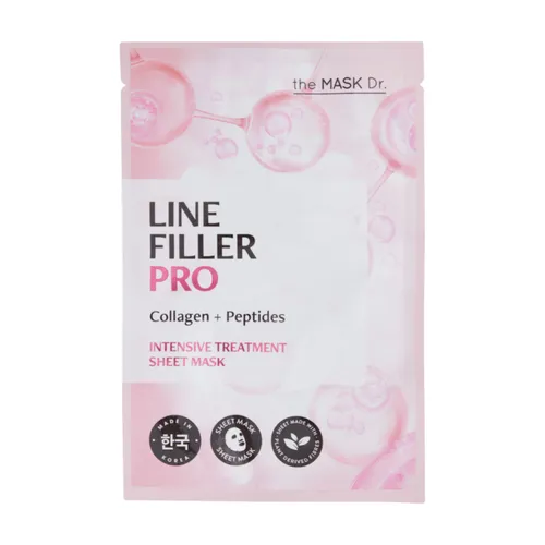 Action The Mask Dr., Line Filler Pro, Collagen + Peptides, Face Sheet Mask (Maska w płachcie z kolagenem i peptydami)