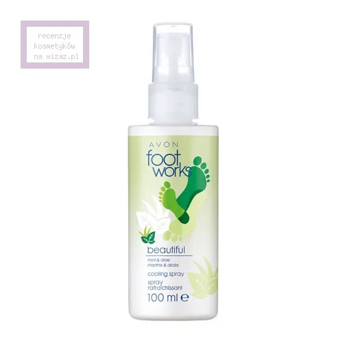 Avon Foot Works, Beautiful, Mint & Aloe, Cooling Foot Spray (Chłodzący spray do stóp i nóg z miętą i aloesem) - 2