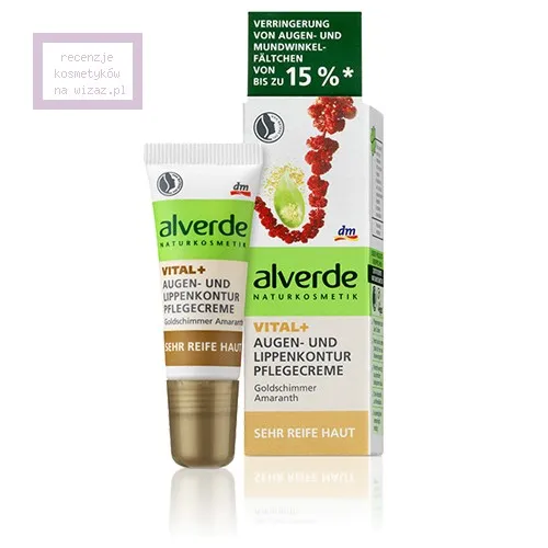 Alverde Vital+, Augen- und Lippenkontur Pflegecreme (Krem pod oczy i okolice ust  do cery bardzo dojrzałej)