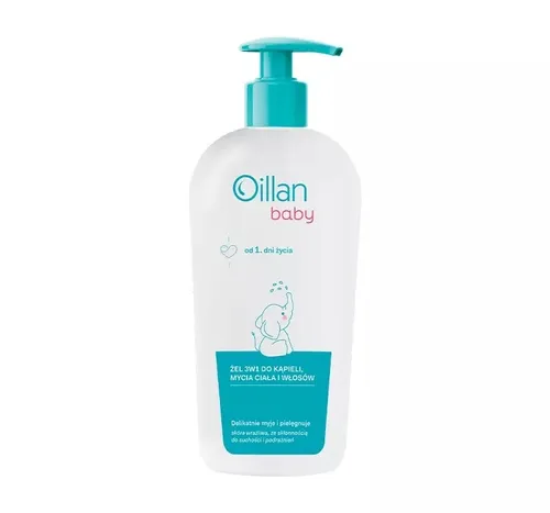 Oillan Baby, Żel 3w1 do kąpieli, mycia ciała i włosów od 1. dni życia - 2