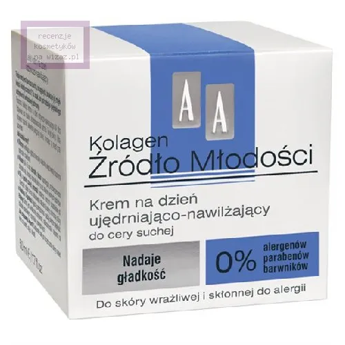 AA Kolagen Źródło Młodości, Krem na dzień ujędrniająco - nawilżający do cery suchej