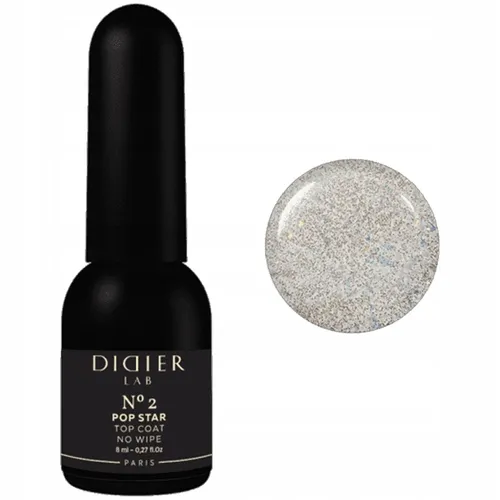 Didier Lab No 2 Pop Star, Top Coat No Wipe (Top do paznokci)