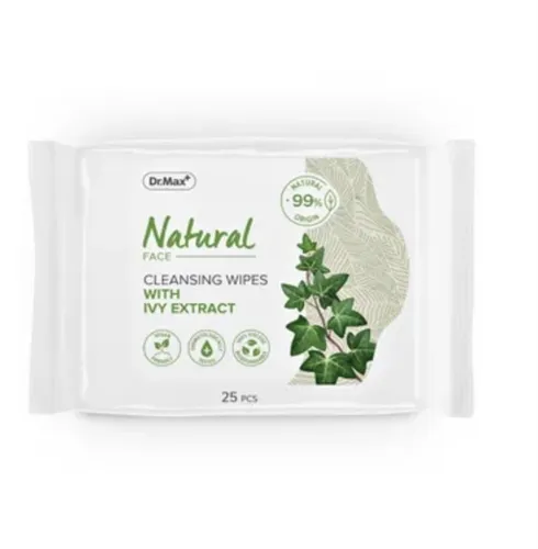 Apteka dr. Max Natural Face, Cleansing Wipes with Ivy Extract (Oczyszczające chusteczki do twarzy)