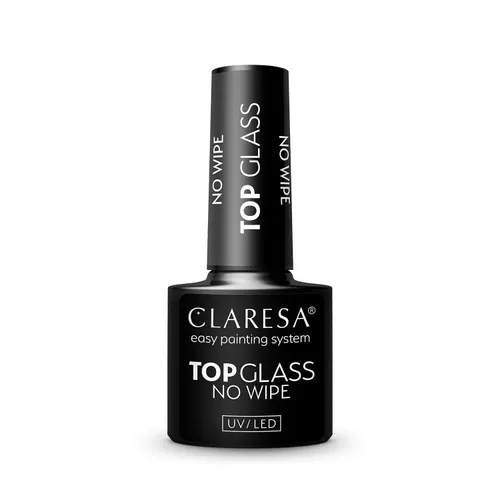 Claresa Top Glass No Wipe (Top hybrydowy do paznokci)