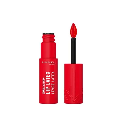 Rimmel Thrill Seeker, Lip Latex, Kryjący błyszczyk do ust w płynie z kwasem hialuronowym i witaminą E - 5