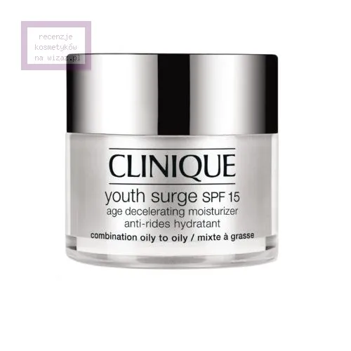 Clinique Youth Surge, Age Decelerating Moisturizer SPF 15 (Krem przeciw oznakom starzenia się do cery mieszanej i tłustej)