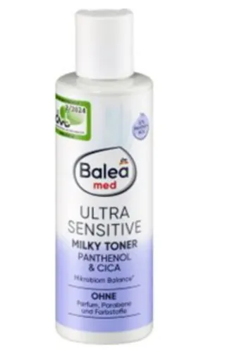 Balea Med, Panthenol & Cica, Ultra Sensitive Milky Toner (Mleczny tonik łagodzący)