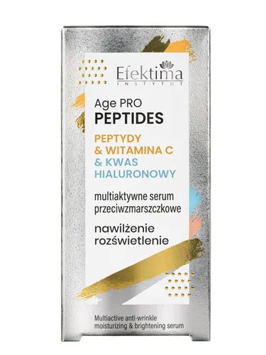 Efektima Age Pro Peptides, Peptydy & Witamina C & Kwas Hialuronowy, Nawilżenie Rozświetlenie, Multiaktywne serum przeciwzmarszczkowe