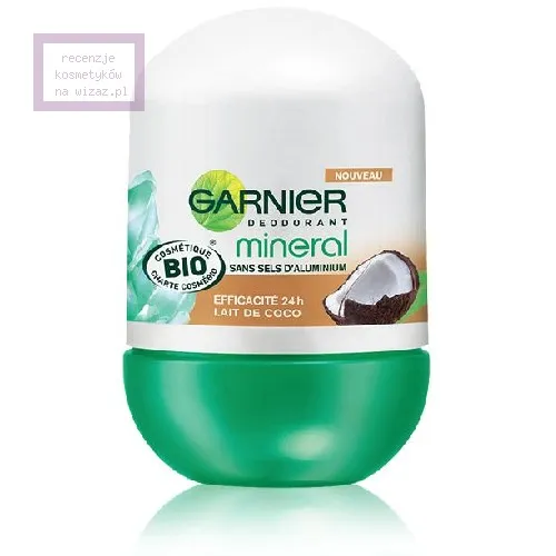 Garnier Mineral Deodorant Bio, Lait de Coco Roll - On (Dezodorant mineralny w kulce `Mleczko kokosowe`)