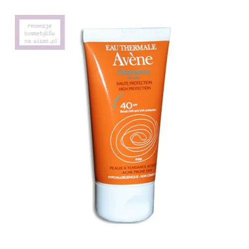 Eau Thermale Avène Cleanance Solaire, SPF 40 (Krem do skóry wrażliwej tłustej lub trądzikowej - wysoka ochrona)