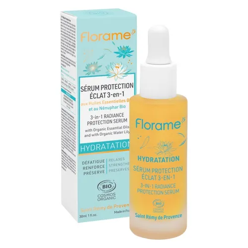 Florame Hydration, 3-in-1 Radiance Protection Serum (Ochronne serum do twarzy nadające blask 3w1)