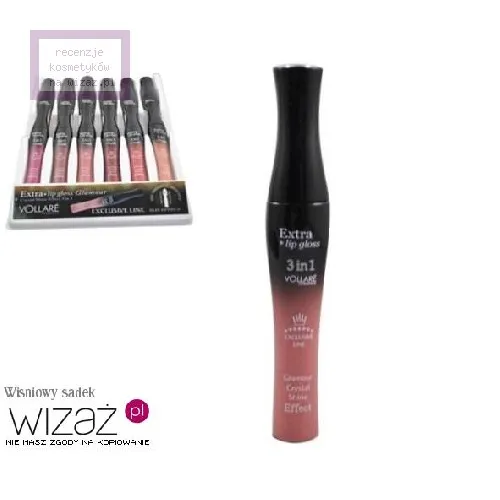 Vollare Cosmetics Extra Lip Gloss 3 in 1 Glamour Crystal Shine Effect (Krystaliczny błyszczyk do ust)