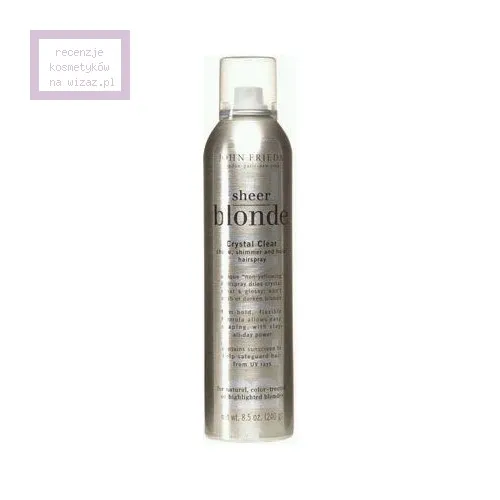 John Frieda Sheer Blonde, Crystal Clear Hairspray (`Kryształowo czysty` lakier do włosów blond)