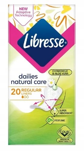 Libresse Dailies Natural Care Regular Liners (Wkładki z aloesem i rumiankiem)