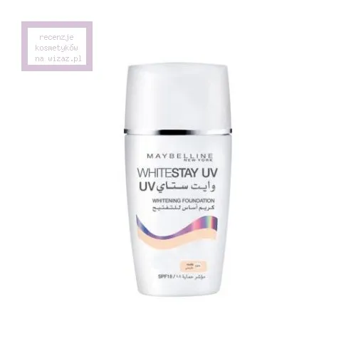 Maybelline New York WhiteStay UV, Whitening Foundation (Podkład rozjaśniający skórę z filtrem UV)