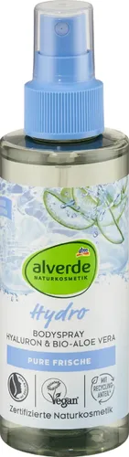 Alverde Hydro, Hyaluron & Bio-Aloe Vera, Body Spray (Hydro spray do ciała z aloesem i kwasem hialuronowym)