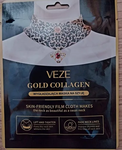 Venzen Veze, Gold Collagen Neck Mask (Wygładzająca maska na szyję)