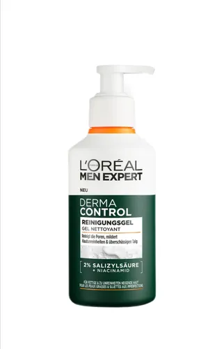 L'Oreal Paris Men Expert Derma Control, Oczyszczający żel do mycia twarzy