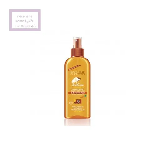 Eveline Cosmetics Sun Care, Wodoodporny olejek do opalania SPF 6 ze złocistym pyłem