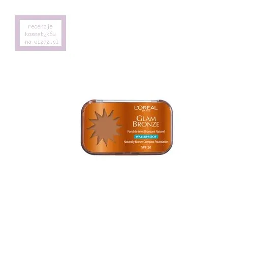 L'Oreal Paris Glam Bronze, Foundation Bronzant Naturel Waterproof, SPF 20 (Wodoodporny podkład brązujący w kompakcie)