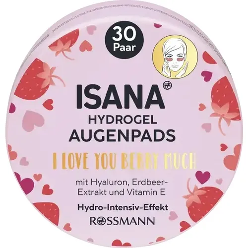 Isana I Love You Berry Much, Hydrogel Eye Pads (Płatki pod oczy)