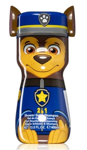 Air-Val International Paw Patrol, Chase, Shower Gel & Shampoo for Kids 2 in 1 (Psi Patrol Chase, Żel pod prysznic i szampon dla dzieci 2w1)